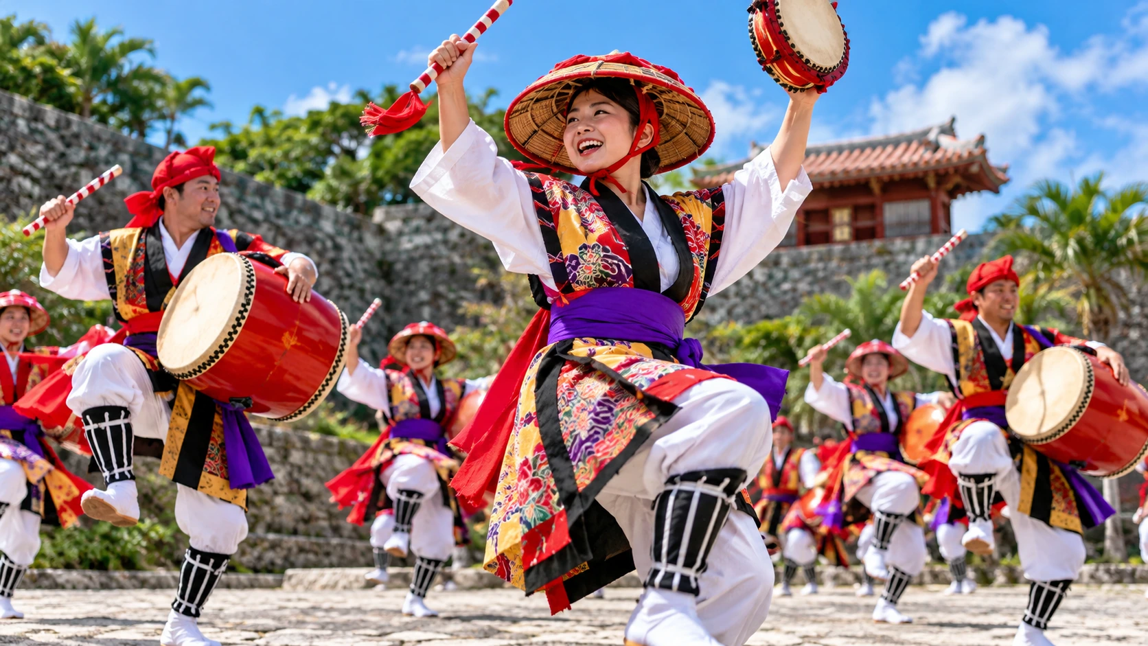 오키나와 에이사 축제와 북춤 여행 이미지