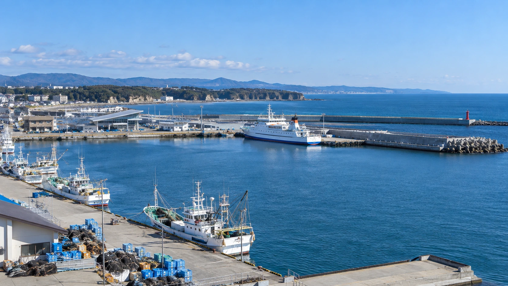 우베항 관광을 주제로 제작한 AI 여행 참고 이미지